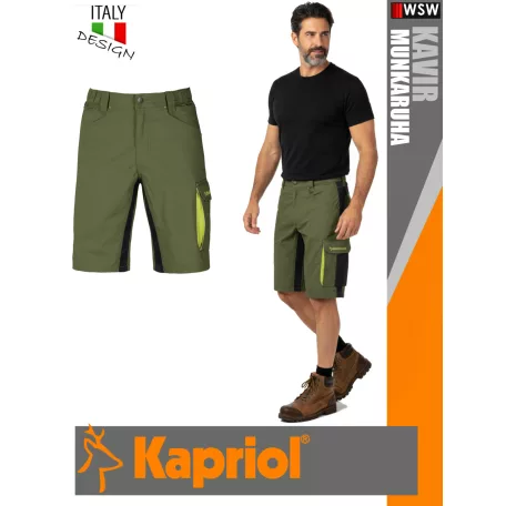 Kapriol KAVIR OLIVE technikai erősített rövidnadrág - munkaruha