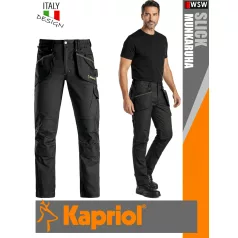   Kapriol SLICK BLACK technikai erősített munkanadrág - munkaruha