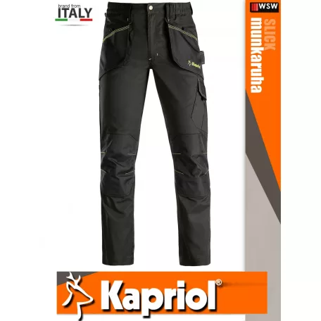 Kapriol SLICK BLACK technikai erősített munkanadrág - munkaruha