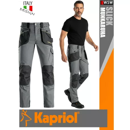 Kapriol SLICK GREY technikai erősített munkanadrág - munkaruha