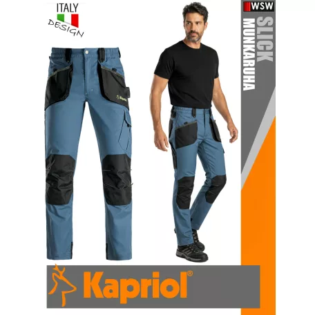 Kapriol SLICK BLUE technikai erősített munkanadrág - munkaruha