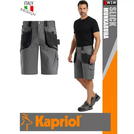 Kapriol SLICK GREY technikai erősített rövidnadrág - munkaruha