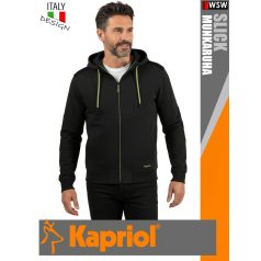 Kapriol SLICK BLACK technikai kapucnis kardigán - munkaruha