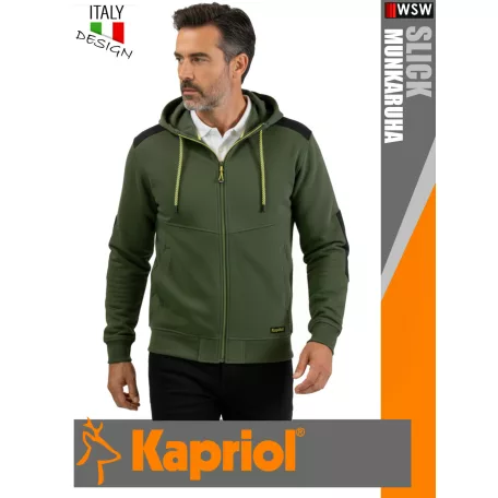 Kapriol SLICK GREEN technikai kapucnis kardigán - munkaruha