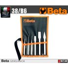 Beta szerszá - 6 kiütő, pontozó, laposvágó és keresztvágó készlet műanyag tasakban