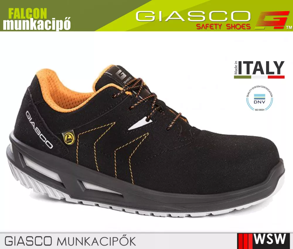 Giasco Halbschuh S1P Sicherheitsschuhe Größe 39, Orange/schwarz – Robust & Bequem