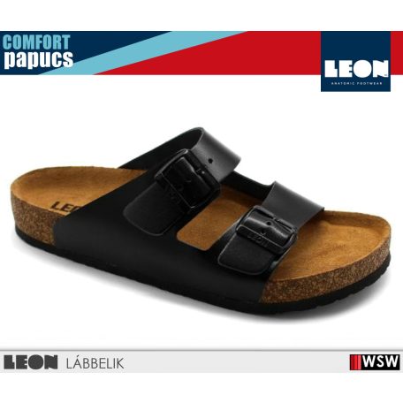 Leon COMFORT 4261 BLACK komfort női papucs