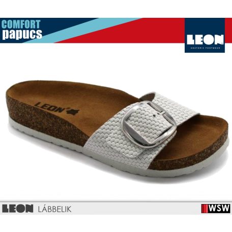 Leon COMFORT 4020 WHITE komfort női papucs