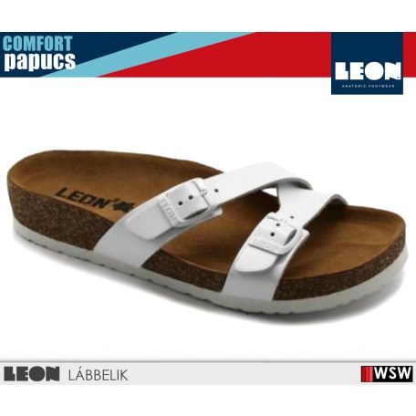 Leon COMFORT 4030 WHITE komfort női papucs