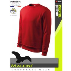   Malfini ESSENTIAL RED strech férfi környakas pulóver - munkaruha