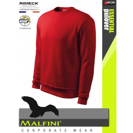 Malfini ESSENTIAL RED strech férfi környakas pulóver - munkaruha