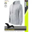 Malfini TRENDY ZIPPER HEATHERGRAY strech férfi kapucnis pulóver - munkaruha