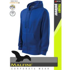   Malfini TRENDY ZIPPER ROYAL strech férfi kapucnis pulóver - munkaruha