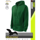 Malfini TRENDY ZIPPER BOTTLEGREEN strech férfi kapucnis pulóver - munkaruha