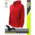 Malfini TRENDY ZIPPER RED strech férfi kapucnis pulóver - munkaruha