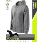Malfini TRENDY ZIPPER HEATHERDARKGREY strech férfi kapucnis pulóver - munkaruha