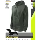 Malfini TRENDY ZIPPER CASTORGREY strech férfi kapucnis pulóver - munkaruha