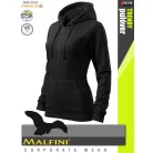 Malfini TRENDY ZIPPER BLACK strech női kapucnis pulóver - munkaruha