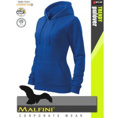   Malfini TRENDY ZIPPER ROYAL strech női kapucnis pulóver - munkaruha