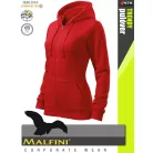 Malfini TRENDY ZIPPER RED strech női kapucnis pulóver - munkaruha