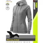 Malfini TRENDY ZIPPER HEATHERDARKGREY strech női kapucnis pulóver - munkaruha