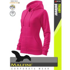   Malfini TRENDY ZIPPER VIOLETT strech női kapucnis pulóver - munkaruha