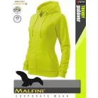 Malfini TRENDY ZIPPER LIME strech női kapucnis pulóver - munkaruha