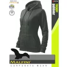 Malfini TRENDY ZIPPER CASTORGREY strech női kapucnis pulóver - munkaruha