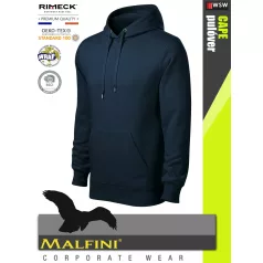   Malfini CAPE NAVY strech férfi kapucnis pulóver - munkaruha