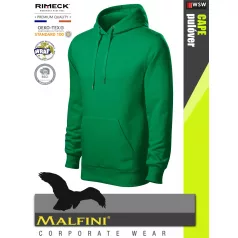   Malfini CAPE GRASSGREEN strech férfi kapucnis pulóver - munkaruha