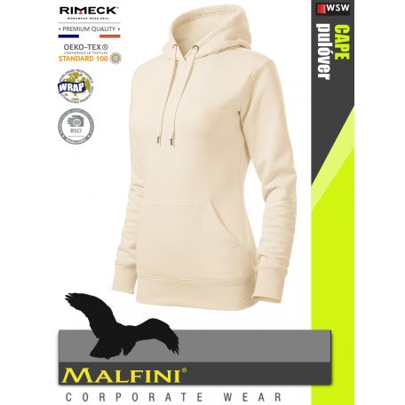 Malfini CAPE MANDEL strech női kapucnis pulóver - munkaruha