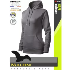   Malfini CAPE STEELGREY strech női kapucnis pulóver - munkaruha