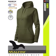   Malfini CAPE MILITARY strech női kapucnis pulóver - munkaruha