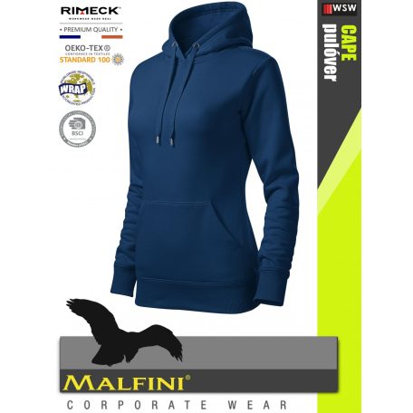 Malfini CAPE MIDNIGHT strech női kapucnis pulóver - munkaruha