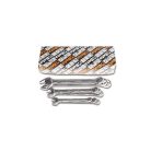 11 darabos csillag-villáskulcs készlet, nemesacél_42INOX_S11