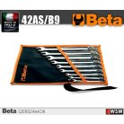 Beta szerszámok - 9 részes csillag-villáskulcs készlet műanyag tasakban