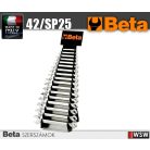 Beta szerszám - 25 részes csillag-villáskulcs készlet tartóval 