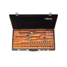 Krómacél menetfúró és menetmetsző készlet, metrikus normál és finom menet és tartozék_446_C110