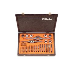 Krómacél menetfúró és menetmetsző készlet, metrikus normál menet és tartozékok_446_C30