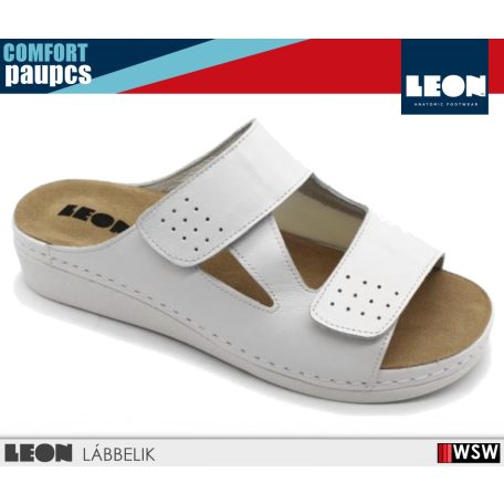 Leon COMFORT 5010 WHITE komfort női papucs