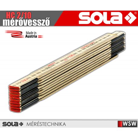 Sola HC 2/10 fa mérővessző zollstock 2 méter - szerszám