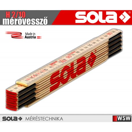Sola H 2.4/12 fa mérővessző zollstock 2,4 méter - szerszám