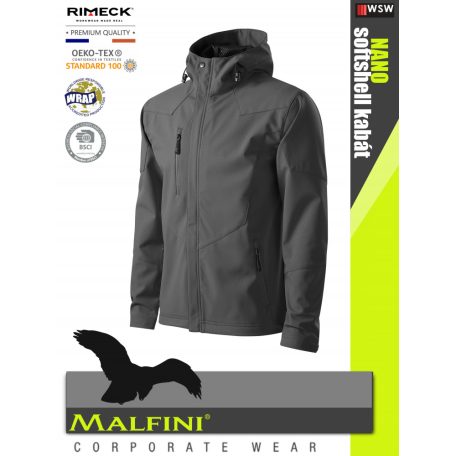 Malfini NANO STEELGREY prémium férfi technikai softshell kabát - munkaruha