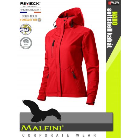 Malfini NANO RED prémium női technikai softshell kabát - munkaruha