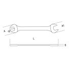 Beta villáskulcs kétoldalú-krómozott-fényes (mm)