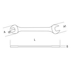 Beta villáskulcs kétoldalú-krómozott-fényes (mm)
