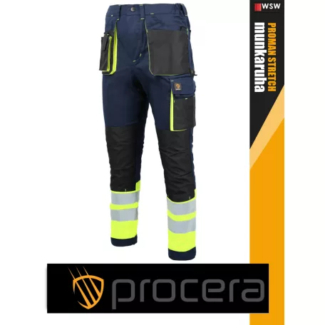 Procera PROMAN STRETCH NAVYHV technikai slimfit rugalmas deréknadrág - munkaruha