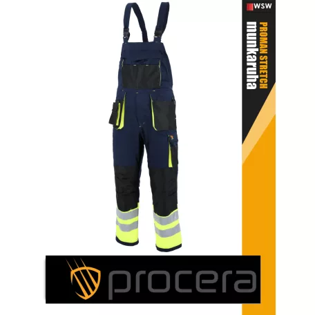 Procera PROMAN STRETCH NAVYHV technikai rugalmas kantárosnadrág - munkaruha