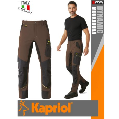Kapriol DYNAMIC BROWN technikai stretch slimfit munkanadrág - munkaruha