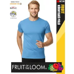   Fruit of the Loom VALUEWEIGHT AZUREBLUE pamut férfi póló - 165g/m2